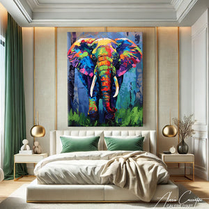 Toile Éléphant Street Art