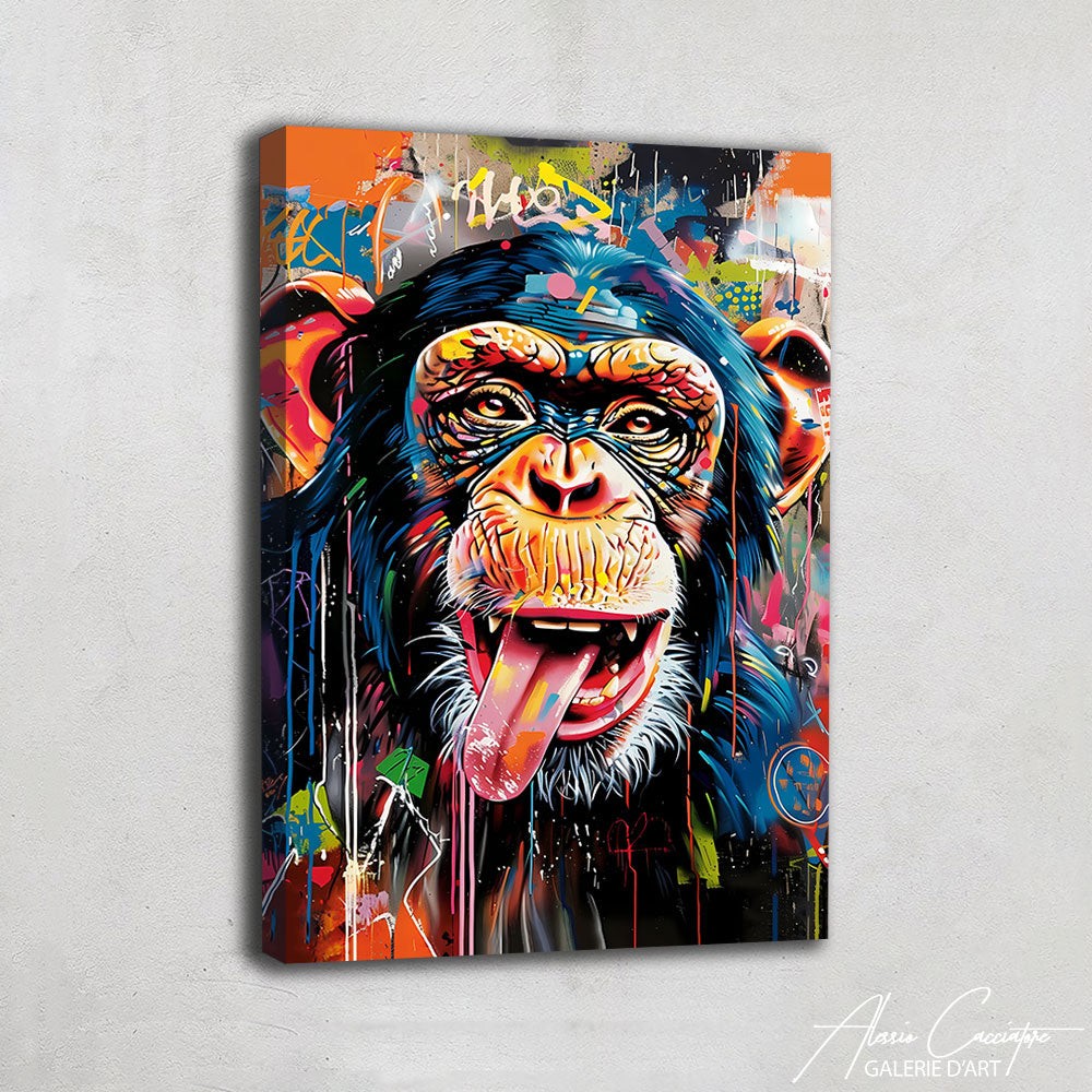 tableau pop art singe