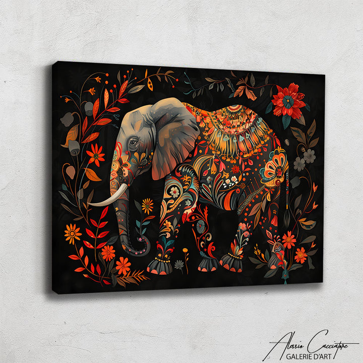 Éléphant sur Toile