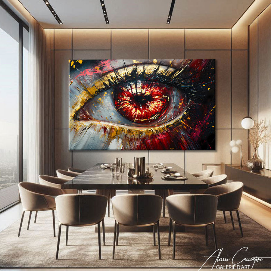 TABLEAU ART ABSTRAIT OEIL AlessioCacciatore – mise en situation