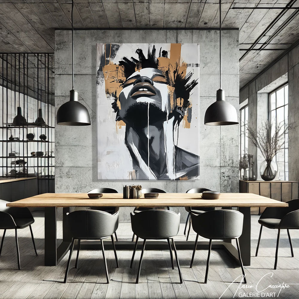 Peinture tableau salon
