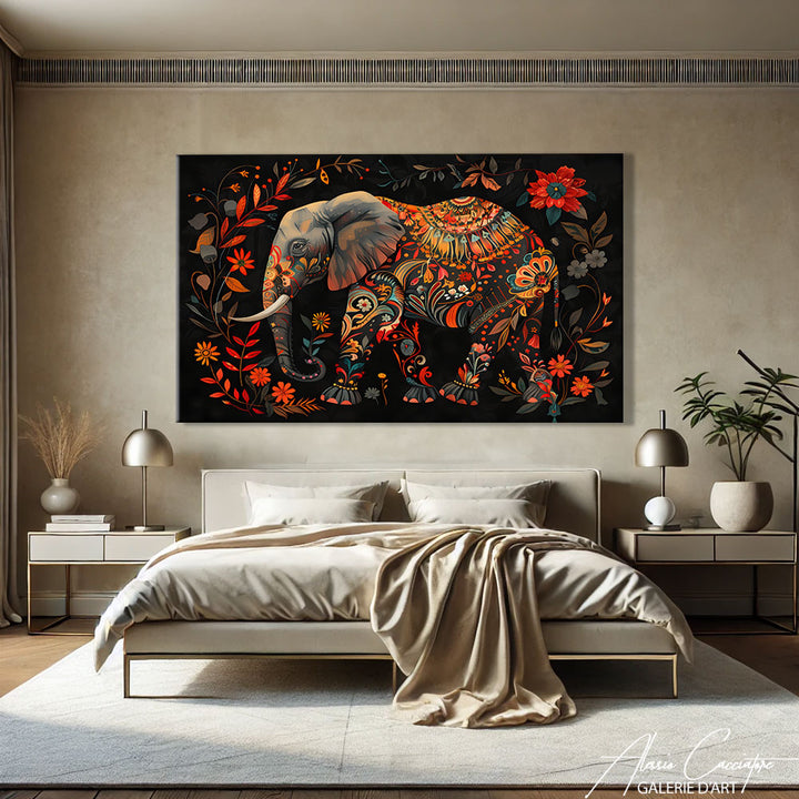 Éléphant Sur Toile