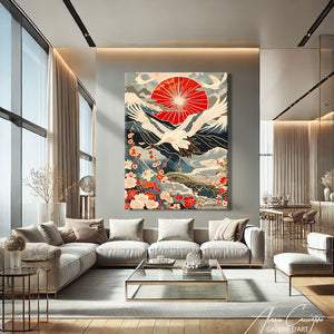 Tableau Peinture Paysage Japonais
