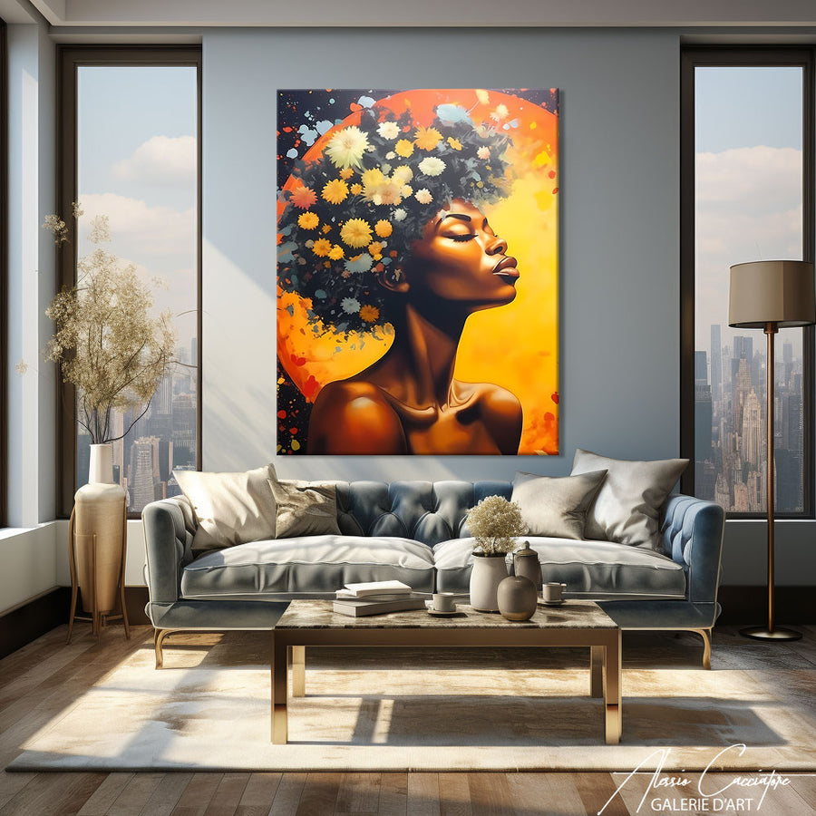 tableau africain vintage – mise en situation