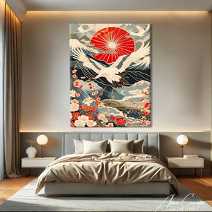 Peinture Oiseaux Japonais