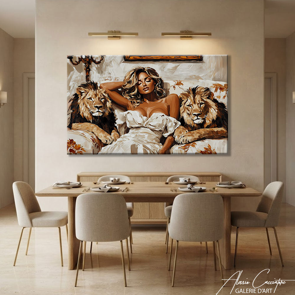 Affiche Femme Lion