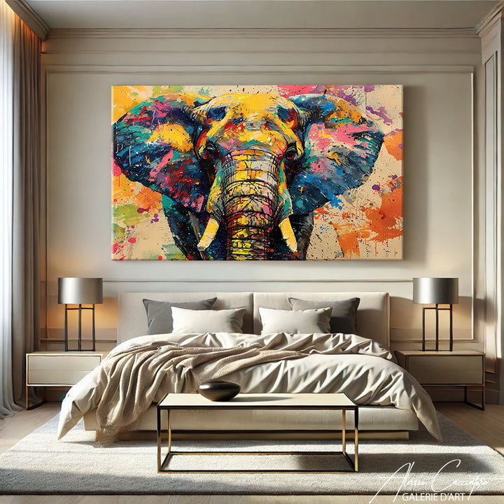 Toile Peinture Éléphant