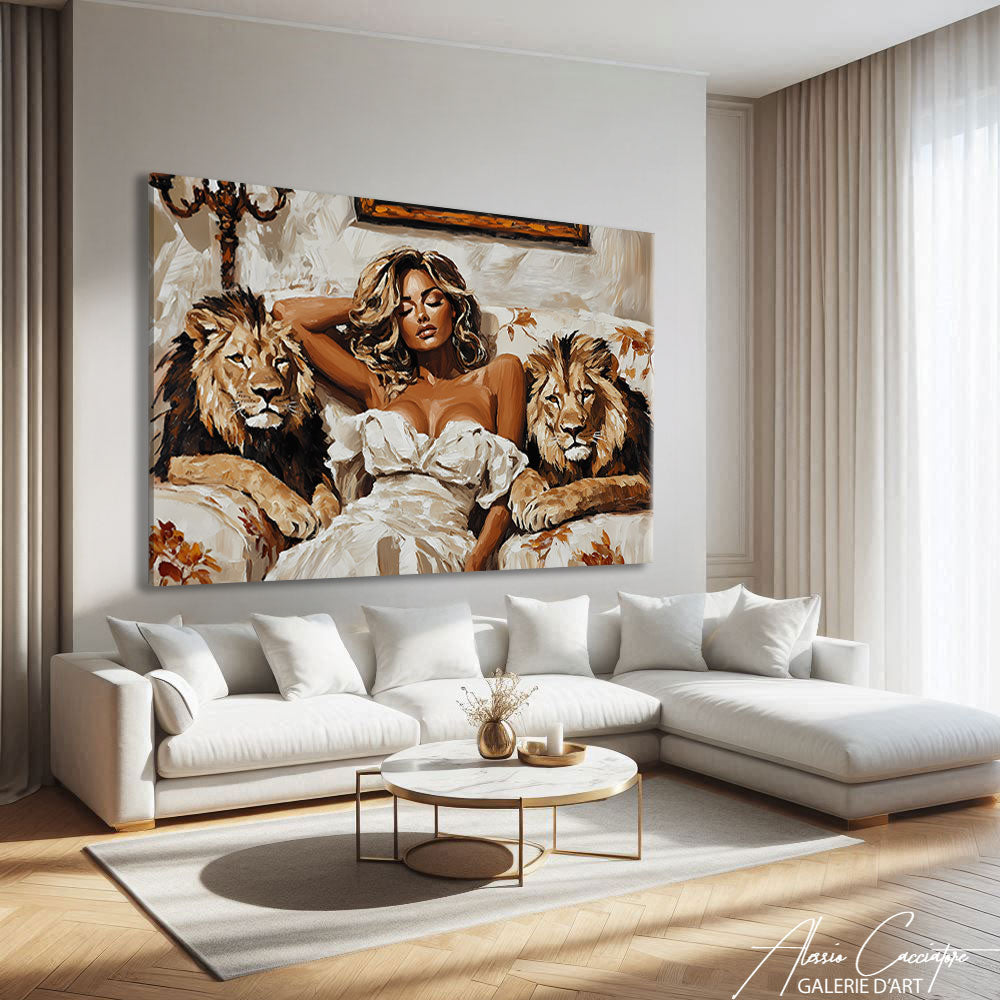 Décoration Murale Femme Lion