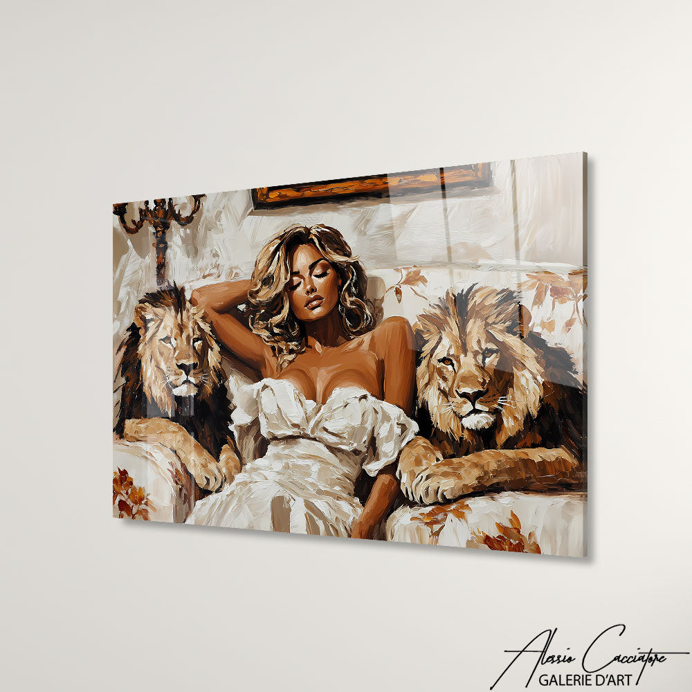 Cadre Femme Lion