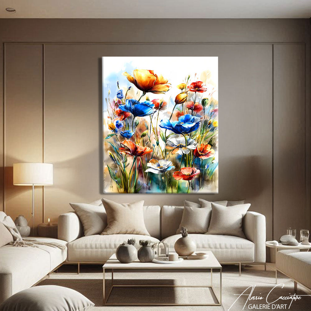 Tableau Aquarelle Fleurs