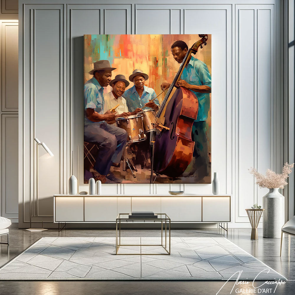 tableau musicien jazz