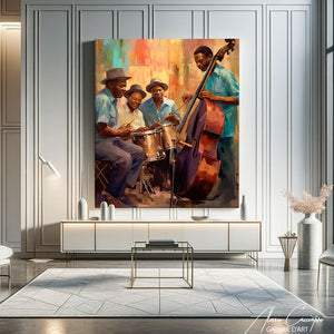 tableau musicien jazz