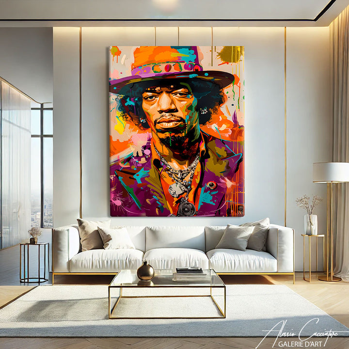 Tableau Jimi Hendrix Moderne