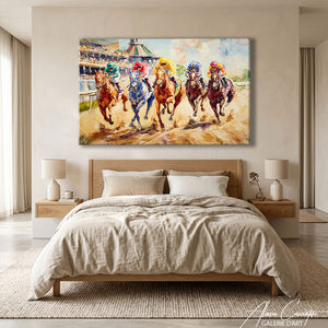 Tableau Course De Chevaux