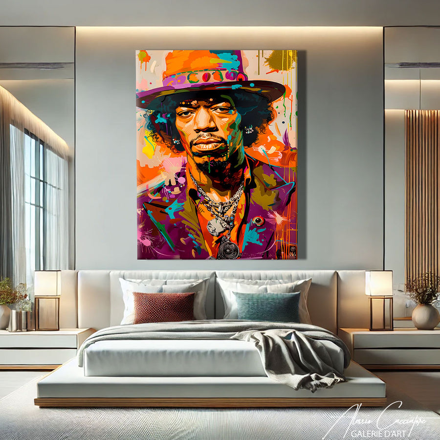 Toile Jimi Hendrix – mise en situation