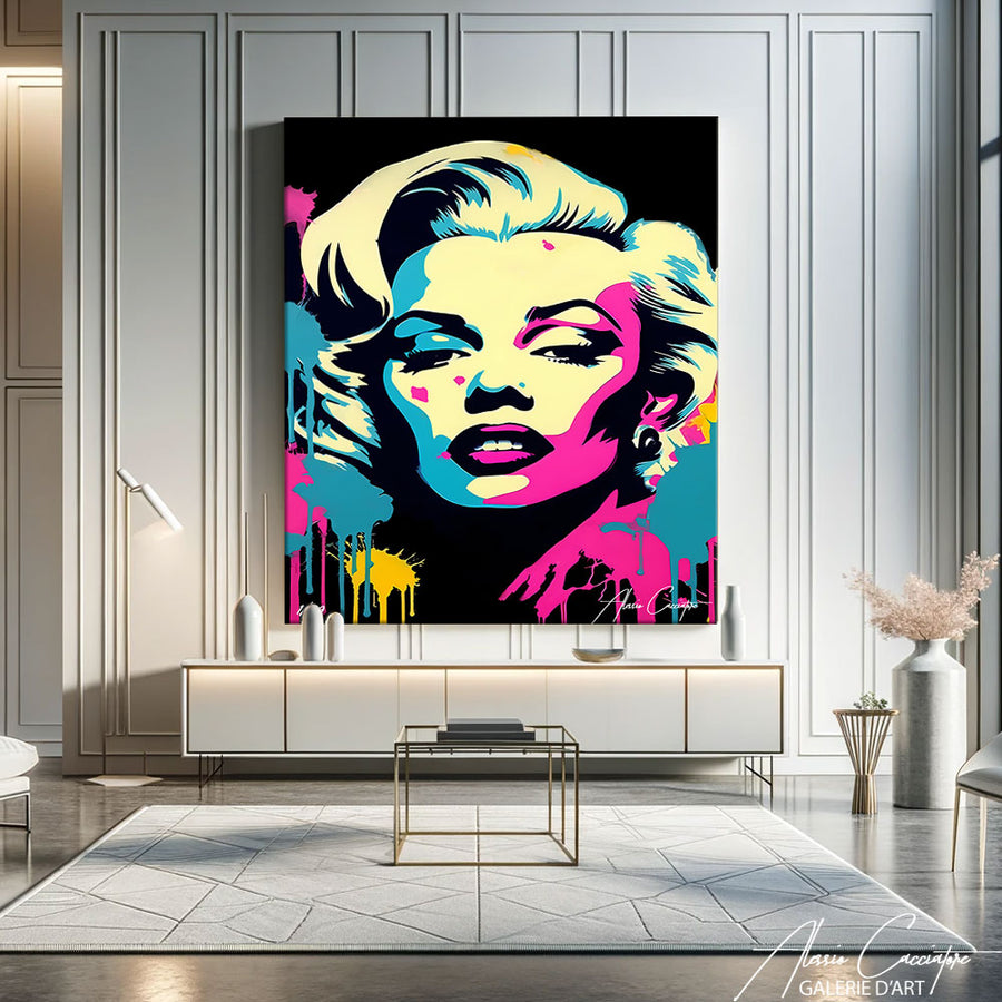tableau pop art marylin monroe – mise en situation