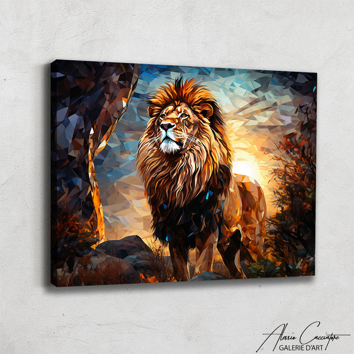 peinture lion artiste