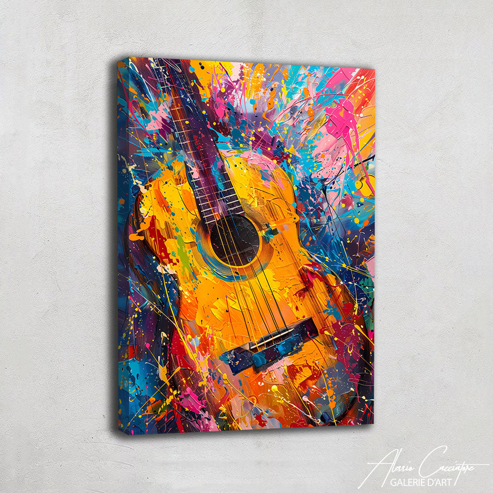Tableau Guitare Abstrait