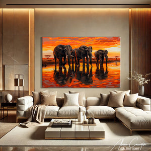 Tableau Éléphant Moderne