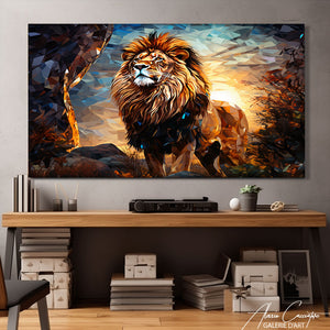 tableau deco lion