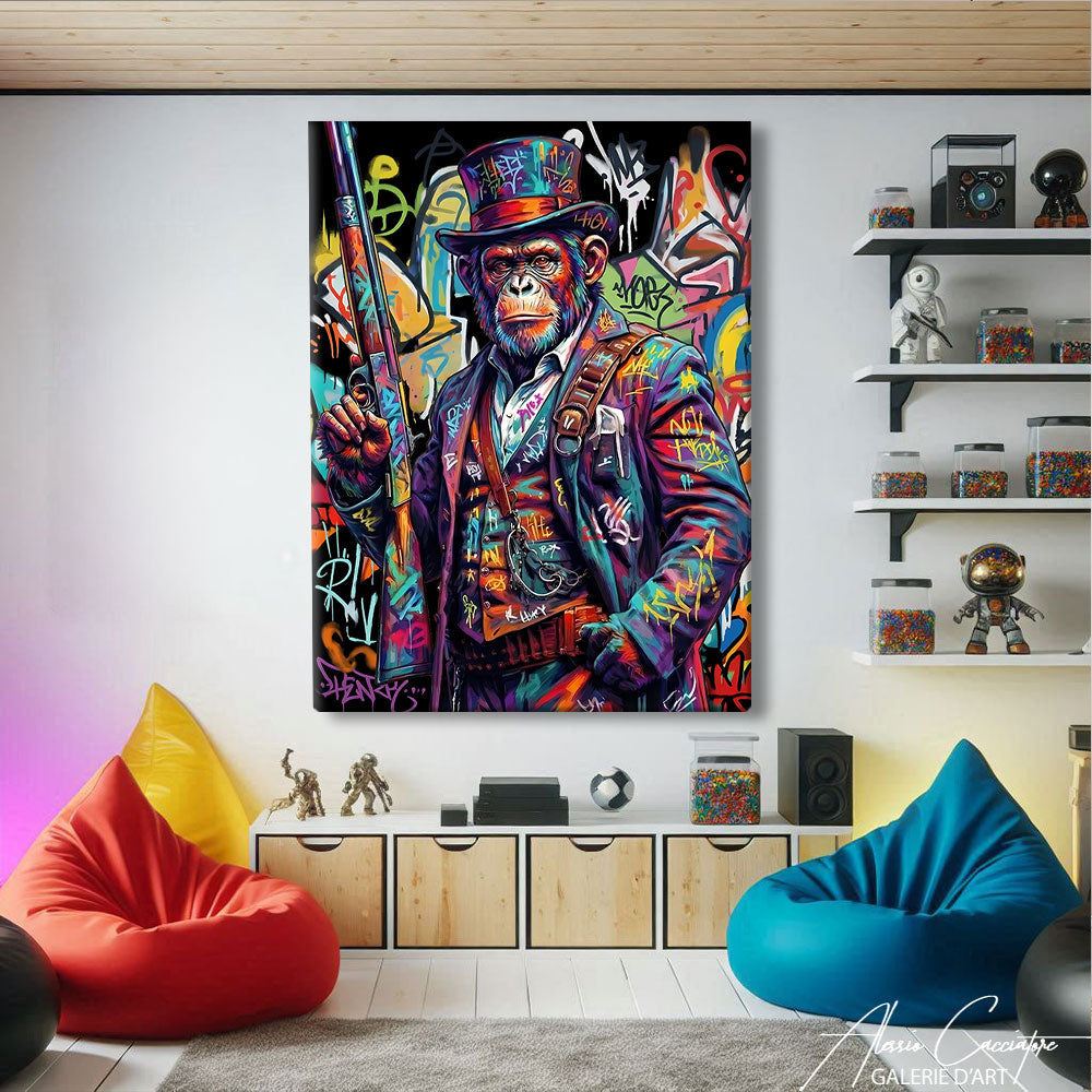 TABLEAU SINGE GRAFFITI