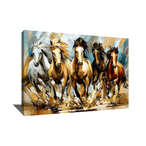 TABLEAU CHEVAUX ABSTRAIT