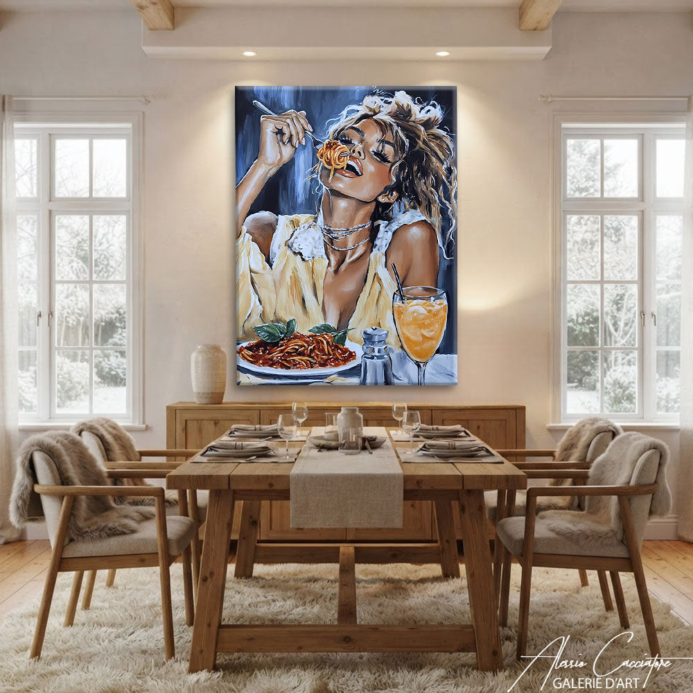 TABLEAU VISAGE FEMME CONTEMPORAIN