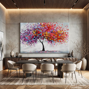 TABLEAU ARBRE DE VIE COLORÉ