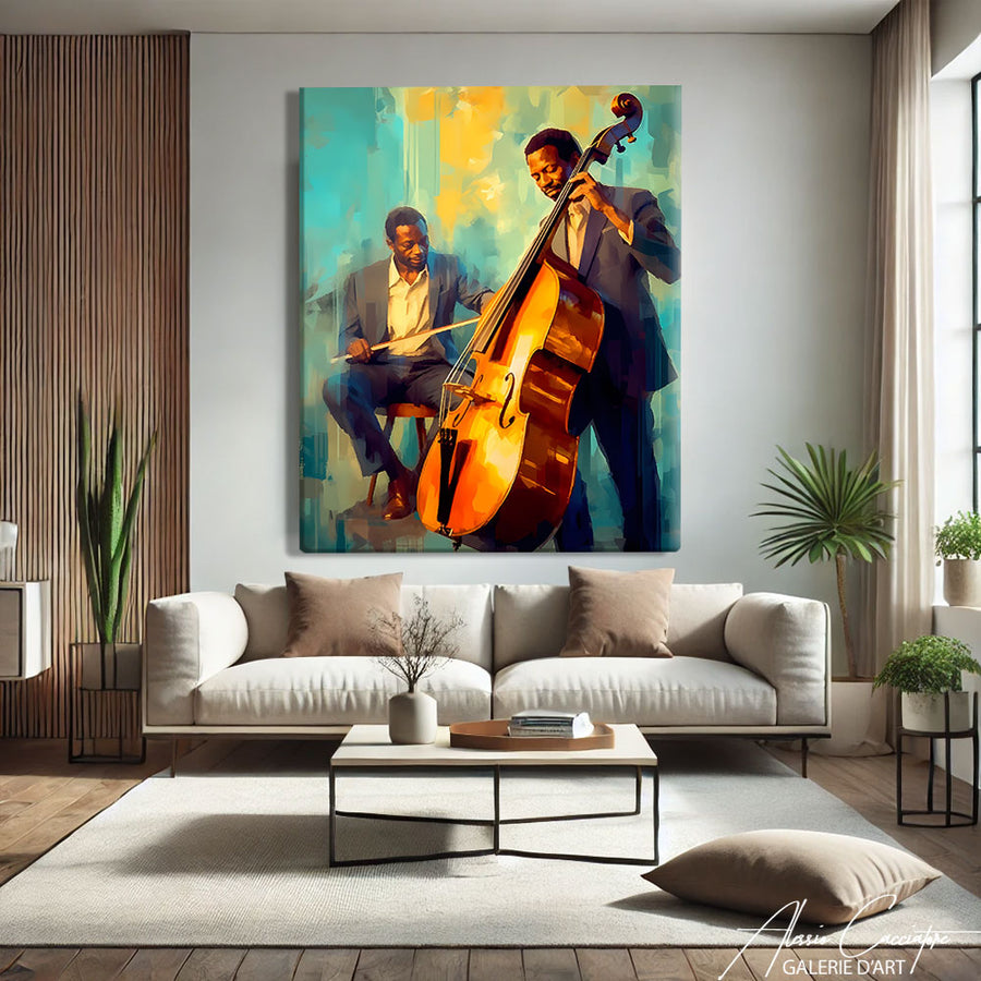 tableau jazz abstrait – mise en situation