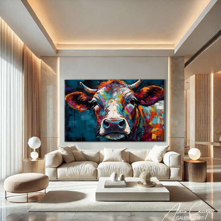 tableau vache pop art