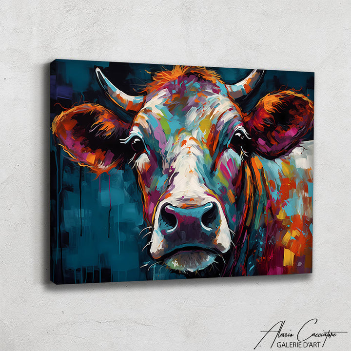 tableau pop art vache