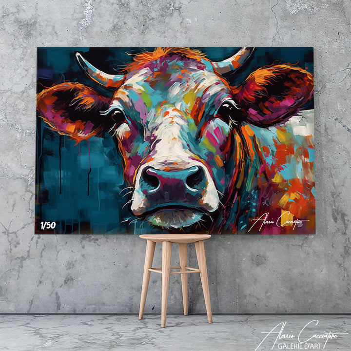tableau vache pop art