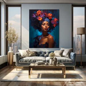 peinture femme africaine moderne