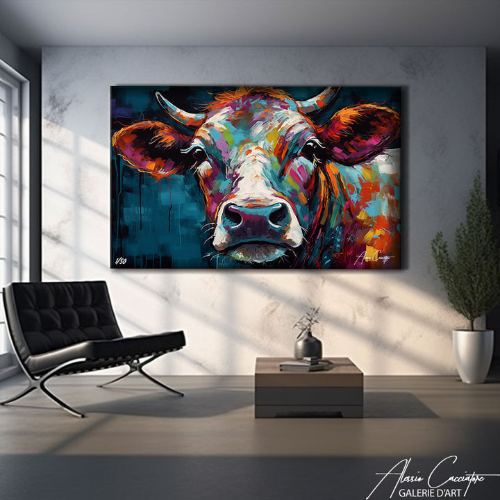 peinture vache pop art