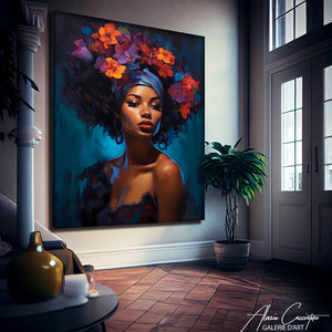 tableau femme africaine moderne