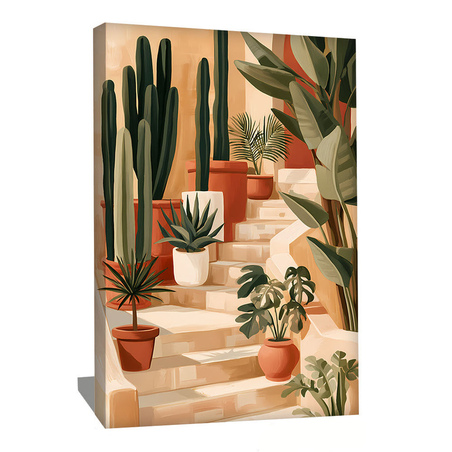 Tableau Abstrait Beige Terracotta