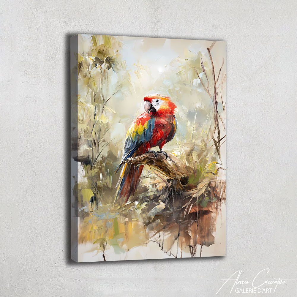 Peinture Perroquet Vintage