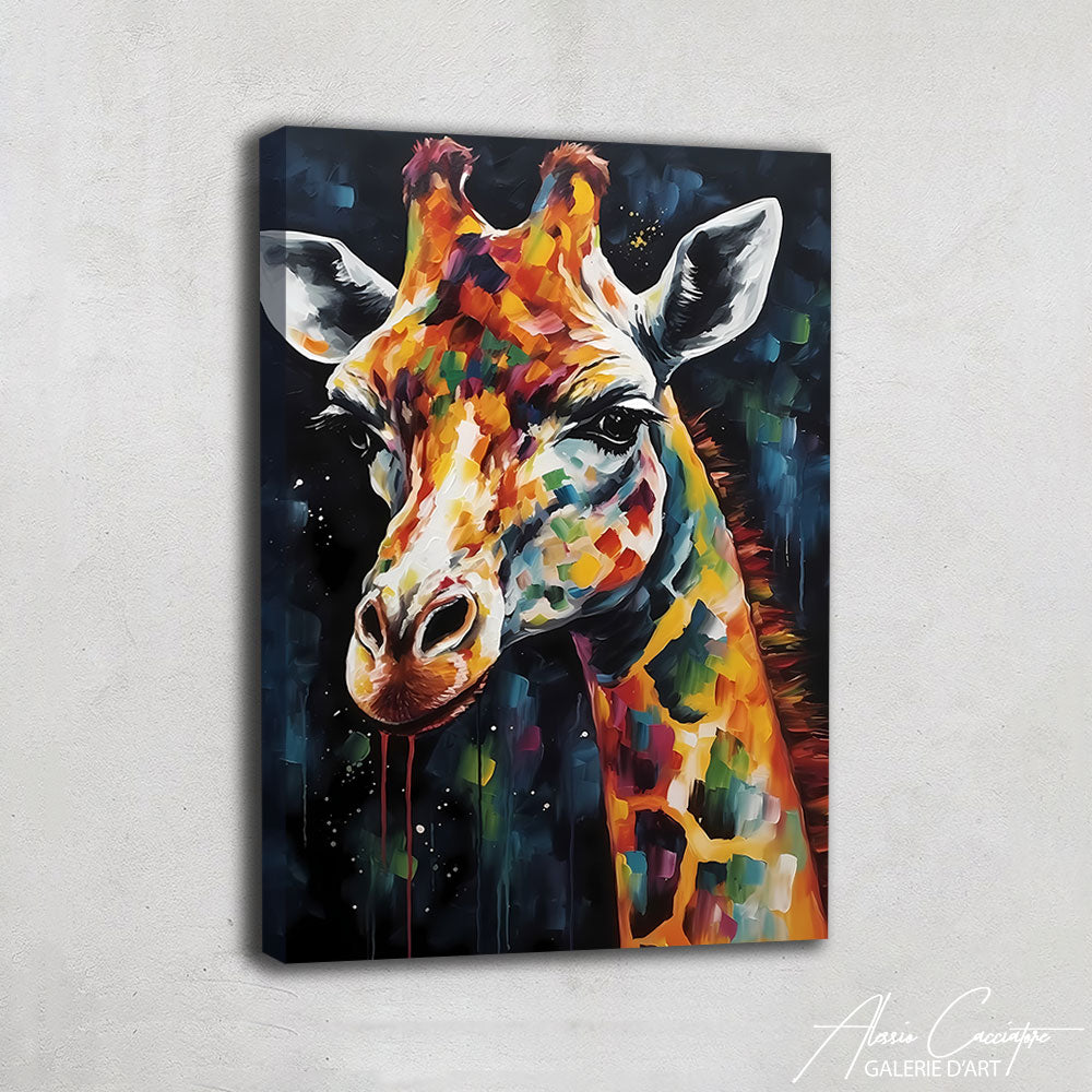TABLEAU PEINTURE GIRAFE