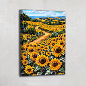 Tableau Champ De Tournesol