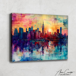 tableau new york abstrait