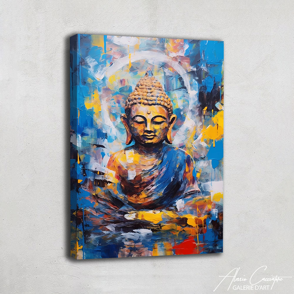 Tableau Bouddha Bleu