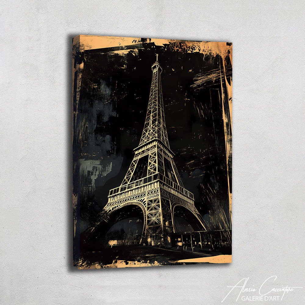 Tableau Tour Eiffel Vintage