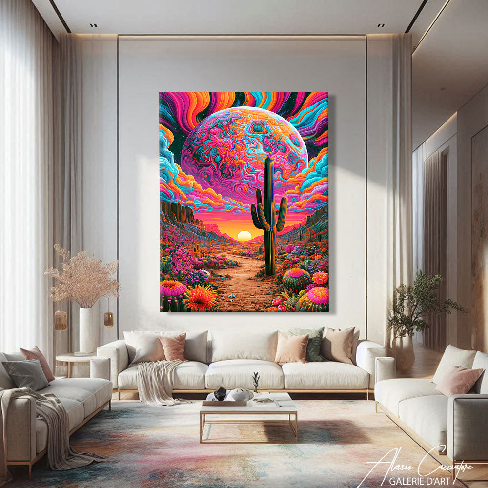 Peinture Avec Cactus