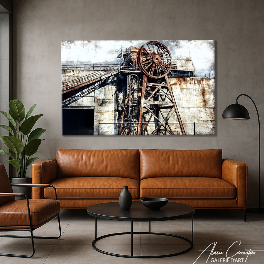 Tableau Style Industriel Vintage – mise en situation