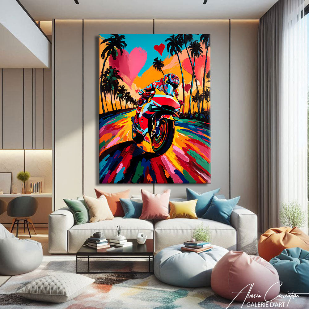 Toile Moto Cross