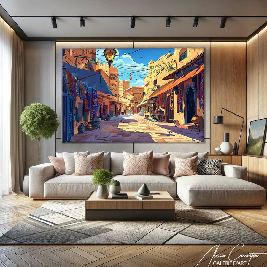 Tableau motif oriental – mise en situation