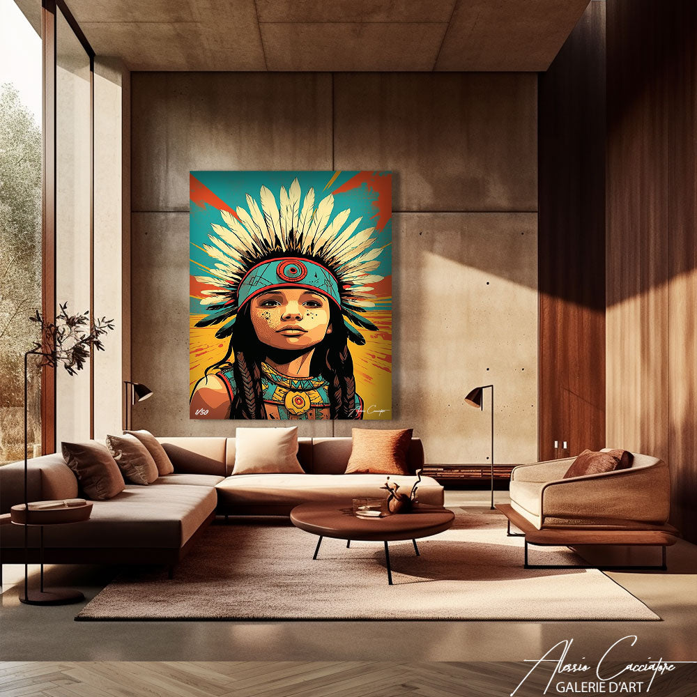 tableau indien coloré