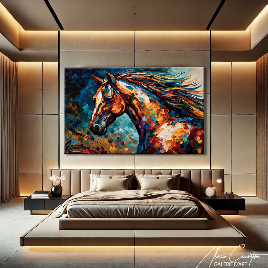 Tableau Cheval Moderne  – mise en situation