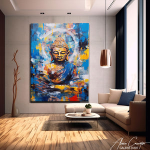 tableau bouddha abstrait