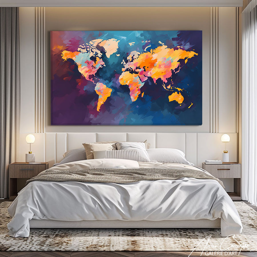 grand tableau carte du monde – mise en situation